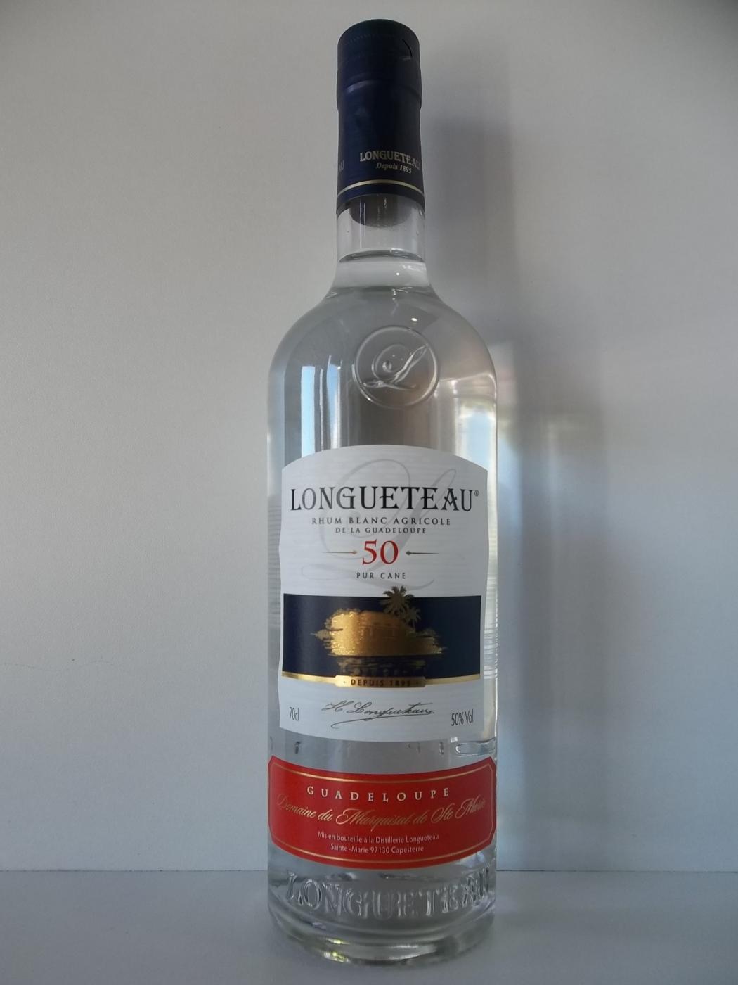 Longueteau rhum agricole blanc 50%, guadeloupe -1L